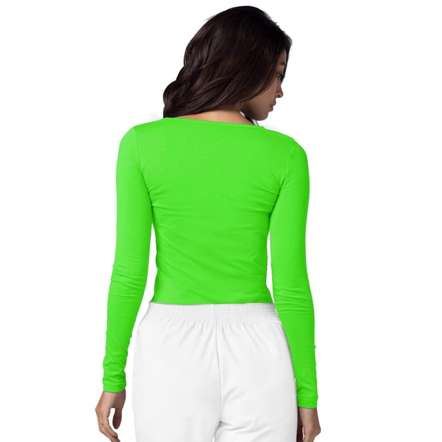 Adar sous-Chandails pour Femme, Lot de 3, Coupe Classique, Manches Longues, T-Shirt Confort, Tailles m