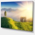 thumbnail image 2 of Morning Mist over Mountain Village - Extra Large Landscape Canvas Art Print, 2 of 4