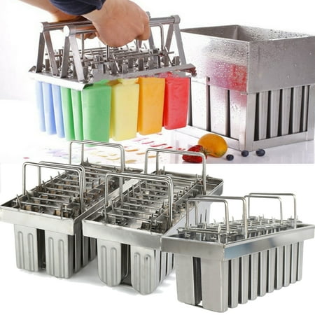 - 20 Lattice Stainless Steel Molds Ice Pop Maker Ice Lolly Popsicle Molds Ice Cream Stick Holder Set