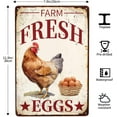 thumbnail image 3 of Chicken Vintage Metal Poster Farm Fresh Eggs Sign Decor-Retro Funny Metal Tin Sign for Kitchen Farmhouse Metal Tin Sign 8x12inch, 3 of 8