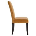 thumbnail image 4 of Modway Parcel Performance Velvet Dining Side Chairs - Set of 2, Brown, 4 of 10