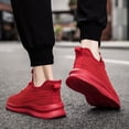 thumbnail image 4 of GLYGML Striped Knit Sneakers Lightweight Breathable Athletic Shoes with Non-Slip Sole for Running and Daily Wear, 4 of 5