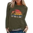 thumbnail image 2 of EQWLJWE Chandails à Manches Longues pour Femmes Entraînement Mode T-Shirts de Printemps Imprimés à Manches Longues Col Rond Décontractés Hauts T-Shirts Vêtements d'Automne pour Femmes, 2 of 6