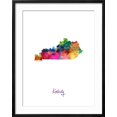 thumbnail image 2 of Art.com Kentucky Map Art Print by Michael Tompsett, Black Frame Wall Art, 23" x 29", 2 of 5