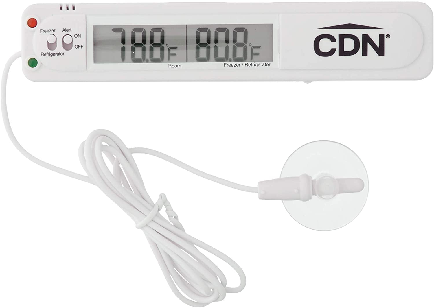 Refrigerator/Freezer Alarm | Room & Refrigerator/Freezer Monitoring, Alert, 39" Sensor Cable, Against Food Spoilage During Power Outages - TA20