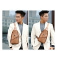 thumbnail image 4 of Bdday Men's Soft Leather Chest Bag - Stylish One-Shoulder Bag - Waterproofing Casual Business Crossbody Sling Bag Kitchen Organizers and Storage, 4 of 8