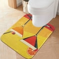 thumbnail image 2 of Yayeee Bath Rug for Bathroom Floor Non Slip Rectangle Fluffy Soft Absorbent Mat, 16"x24", Orange Cocktails, 2 of 7