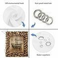 thumbnail image 3 of Leopard Printed Shower Curtain Set - Standard 72" x 72" Washable Bathtub Curtain with 12 Hooks, Funny Animals Textured Bathtubs Waterproof Fabric Stall Shower Curtains for Bathroom/Bathtub Décor, 3 of 6