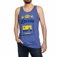 thumbnail image 1 of Corona Extra Crown Logo From Mexico 1925 Faded Blue Ringer Tank Top-Medium, 1 of 2
