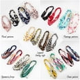 thumbnail image 5 of Wide Knotted Headbands for Women - 12 Pack Boho Hair Accessories, Elastic Turban Bandeau, Flower Printed Plastic Head Band Vintage Cross Hair Accessories for Washing Face, Style 2, 5 of 8