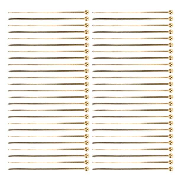 Alfileres De Cabeza De Bola, Accesorio Para Hacer Cuentas, Alfileres De Cabeza De Bola Artesanales Para Colgante De Cuentas Hechas Para Accesorios De Bricolaje ANGGREK Oro 35 mm / 1,38 pulg.