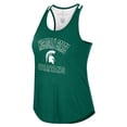 thumbnail image 2 of Women's Colosseum Green Michigan State Spartans 10 Days Racerback Scoop Neck Tank Top, 2 of 3