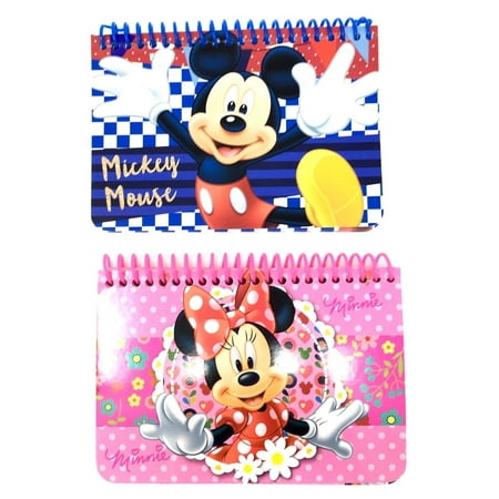 Party Favors Disney Mickey Mouse and Minnie Autograph Note pads Book- 2 pcs (Color & Style May Vary)