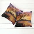 thumbnail image 2 of Ambesonne Landscape Throw Pillow Cover 2 Pack, River Mountain Sunset, 18", Burnt Orange Purple, 2 of 6