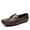 Brown, variant on Men's Casual Loafers Slip On Leather Shoes Lightweight Driving Shoes Moccasins Classic Penny Loafer Flats Boat Shoes
