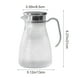 thumbnail image 3 of Jarra de Agua Fría de Plástico con Tapa de Acero Martillado | Botella de Agua Transparente para Zumos, Tetera con Forma de Flor | Capacidad de 1500 Ml | 21 X 8,5 Cm | Transparente, 3 of 6