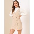 thumbnail image 4 of Día de San Patricio Mini Vestido De Pana Para Mujer Con Cuello En V Y Estilo Vintage Con Pechera Beige M, 4 of 6