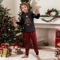 thumbnail image 7 of Yuaguia Family Christmas Matching Pajamas Set, Wish You a Merry Christmas Tree Letter Print Long Sleeve Tops and Red Black Plaid Pants, Holiday Sleepwear, Kids 9 Years, 7 of 7