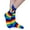 Blue, variant on 1 Pair Women Cotton Novelty Art Printed Socks Christmas Painting Pattern Fashion Rainbow Stripe Socks Warm Socks