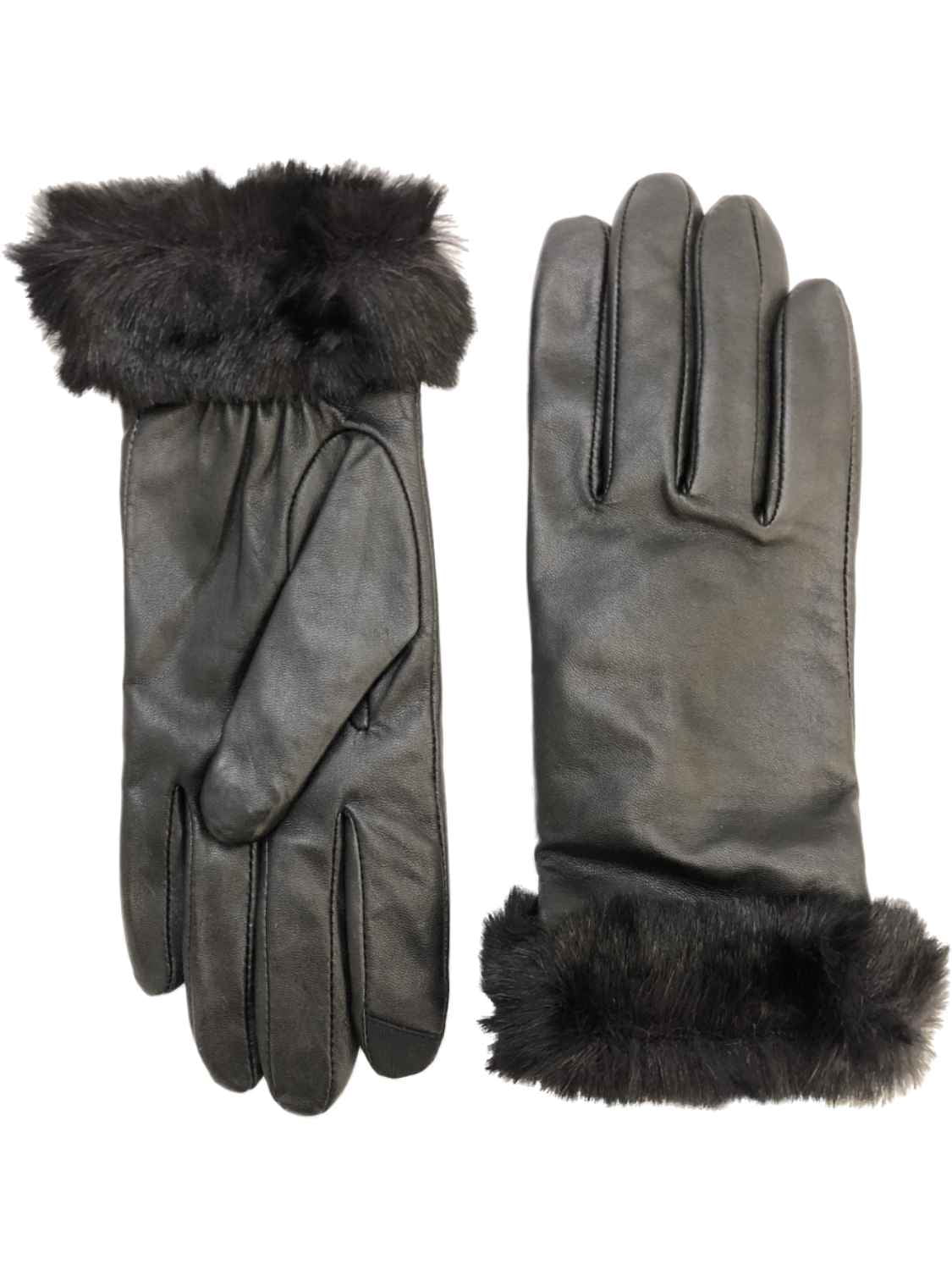 Winter Gloves Surell Mens Grey and Black Acrylic Knit Mitten Cold Weather Clothing 