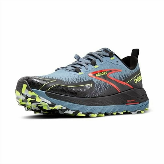 Brooks Men’s Cascadia 18 Mountain Trail Running Shoe - Legion Blue/Black/Flame - 10 Medium