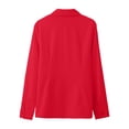 thumbnail image 3 of MDUKONU Button Down Shirts for Women Long Sleeve Dress Shirts Free Collared Work Office Solid Blouses Tops Red L, 3 of 4