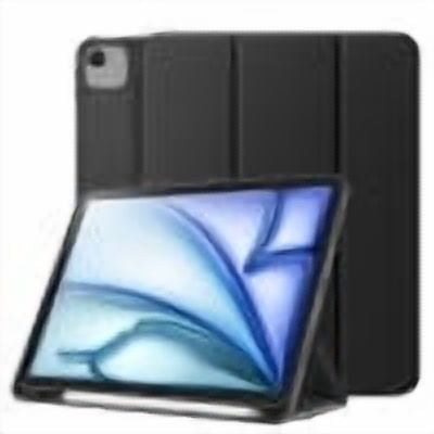 Vena For Apple iPad Air 13 Inch Case with Pencil Holder, iPad Air 13" M3 M2 Case with Trifold Stand, iPad Pro 12.9" (2022/2021/2020/2018) Case, Black