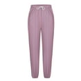 thumbnail image 4 of Maean Womens Lounge Pants Elastic Waist Comfy Loose Causal Bottoms Soft Stretchy Sleepwear Pajamas Striped Pant, 4 of 6