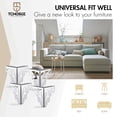 thumbnail image 5 of 5 Inch / 12cm Metal Furniture Legs, TCHOSUZ Set of 4 Heavy Duty Iron Hollow Out Sofa Legs with Screws, Furniture Replacement Feets for DIY Cabinet Cupboard Table Couch Nightstand Dresser Chrome, 5 of 5