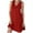 Red, variant on Women Summer Short Sleeve Midi Dress Women's Spring/summer Plus-size Fashion Sleeveless V-neck Solid Color Loose Dress Red XL