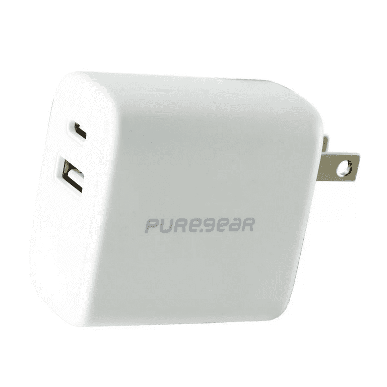 LightSpeed - 30W Dual Port USB-A + USB-C PD Wall Charger - White