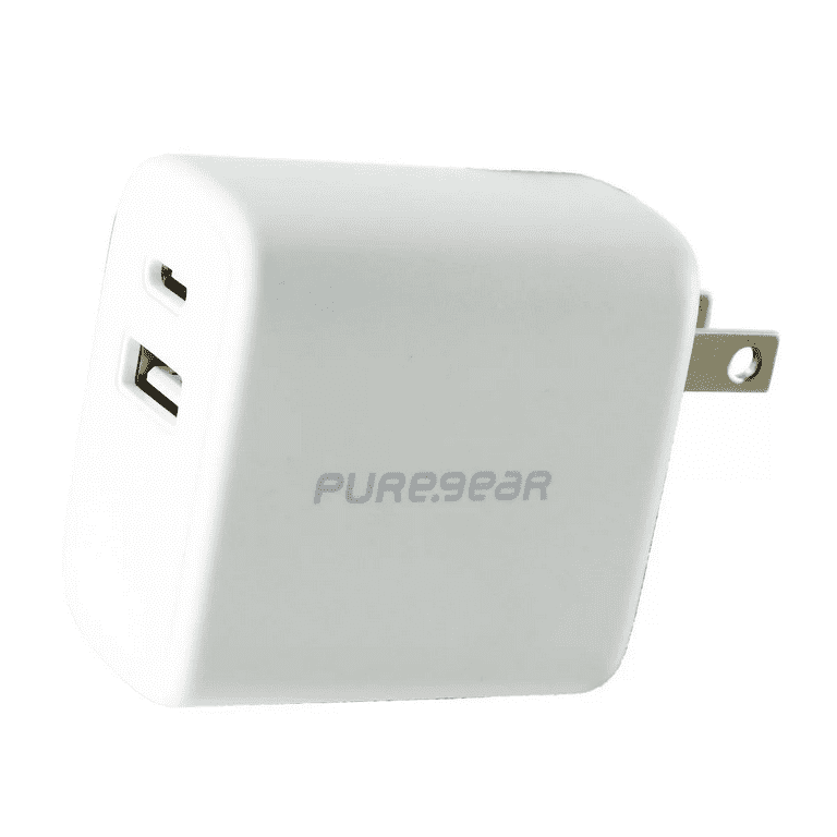 Wall Charger, Two USB-A Ports, White Wall Charger, Two USB-A Ports, White
