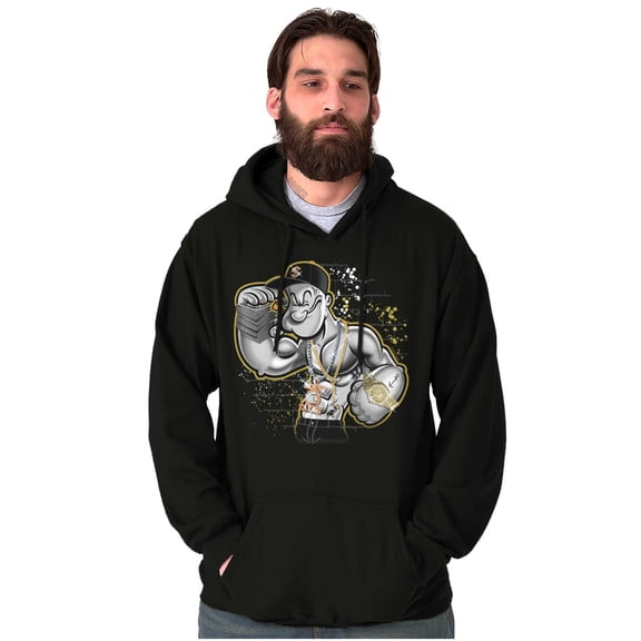 Urban Popeye Bling Paint Splatter Hoodie Sweatshirt Women Men Brisco Brands S