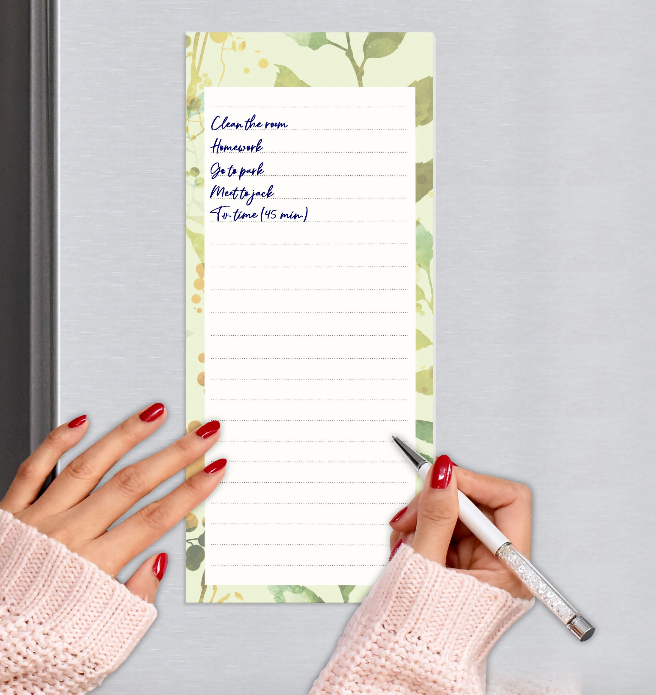 Inkdotpot Pack of 3 Magnetic Fridge To-Do List Notepads- Magnetic Memo Pads For Refrigerator-(50 Sheets Each)-K9