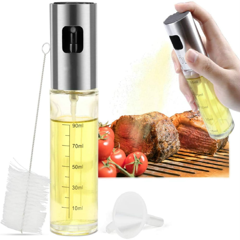 Myriann 100ML Portable Kitchen Oil Spray Bottle Stainless Steel