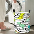 thumbnail image 5 of Fuzoiu Funny Dinosaurs on Stripes Print Circular Hamper,Laundry Basket with Handle,Collapsible Laundry,Dirty Clothes Storage Basket,for Bedroom Bathroom Dorm Living Room-Medium, 5 of 6