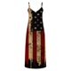 thumbnail image 4 of Puntoco Vestidos Mujer Verano Estilo Verano Mujer Día De La Independencia Impreso Correa De Vacaciones Vestido con Cuello En V, 4 of 4