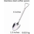 thumbnail image 2 of 6-Inch Stainless Steel Dessert Spoons, Shovel Shape for Ice Cream & Fruit, 10-Pack for Home Kitchen Use, 2 of 5