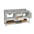 thumbnail image 5 of Beverly 72" Double Bathroom Vanity with White Cabinet and Carrara Marble Top, 5 of 6