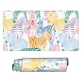 thumbnail image 2 of Bingfone Zebra Colourful Large Gaming Mouse Pad,Extended Desk Mousepad With Stitched Edges,Non-Slip Base,Water Resist Keyboard Pad For Gamer, Office & Home, 29.5 X 16 In, 2 of 9