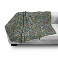 thumbnail image 3 of Colorful Soft Flannel Fleece Blanket, Brazilian Favela Landscape with City Blocks Apartments Urban Architecture Inspired, Cozy Plush for Indoor and Outdoor Use, 50" x 70", Multicolor, by Ambesonne, 3 of 6