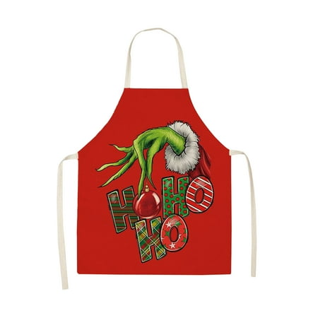 

Clearance Before Christmas Christmas Ornaments Grinch Ornaments Christmas Apron Cotton And Linen Merry Xmas Apron Christmas Aprons For Christmas Party Aldult