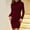 Wine, variant on Blczomt Womens Holiday Dress Sexy Red Long Sleeve Mini Bodycon Crew Neck Plain Formal Trendy Dresses