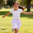 thumbnail image 6 of QSXADF Boys Girls Cotton Linen Shorts Casual Pants Kids Straight Leg Checkered Waist Loose Comfy Shorts With Pockets Kids Shorts, 6 of 7