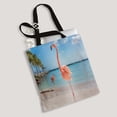 thumbnail image 1 of Bolsa De Lona ABPHQTO Reutilizable tres Flamencos En La Playa 36x41 cm, 1 of 2