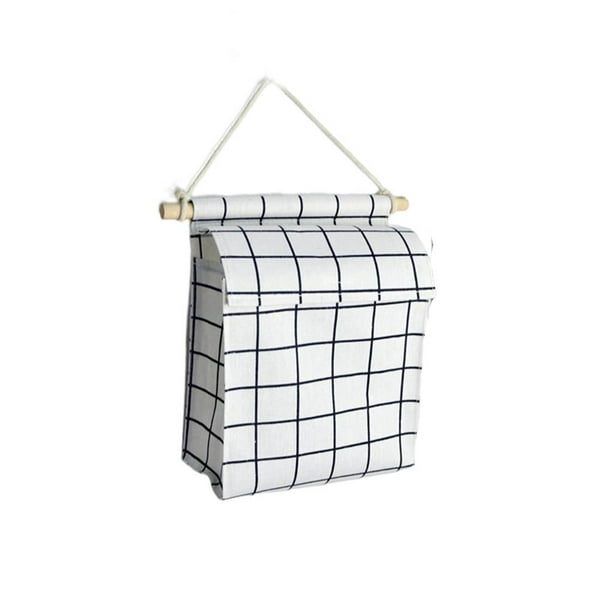 Advancent Bolsa de almacenamiento Soportes de baño a prueba de agua Bolsas colgantes Paquete de artículos diversos Bolsillos multiusos Colgar Juegos de accesorios de baño Cuadrícula blanca Talla media