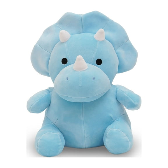 Avocatt Blue Triceratops Plush Toy - 10 Inches Dinosaur Plushie Stuffed Animal - Hug and Cuddle with Squishy Soft Fabric and Stuffing