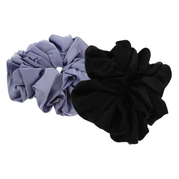 LOLIPPYY 2Pcs Large Fabric Scrunchies for Thick Hair Elastic Hair Bands with French Ballet Style