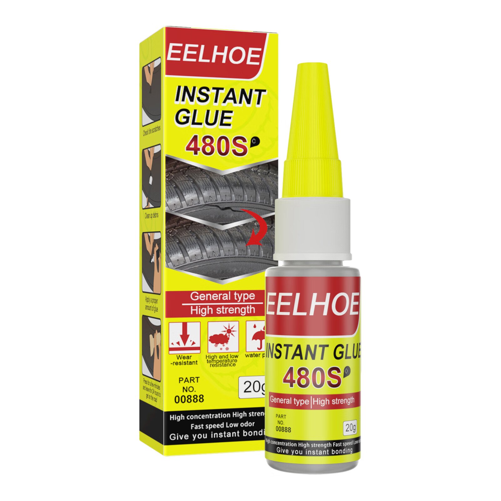 Tire Repair Glue Sealers,Black Strong Adhesive Tire Sealers,Car Rubber