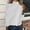 🔥 White, variant on Sentmoon Women Sweaters High Neck 90s Outfits for Women Oversized Solid Color Loose Breathable Long Sleeve Top Fall and Winter for Early Spring Weather M